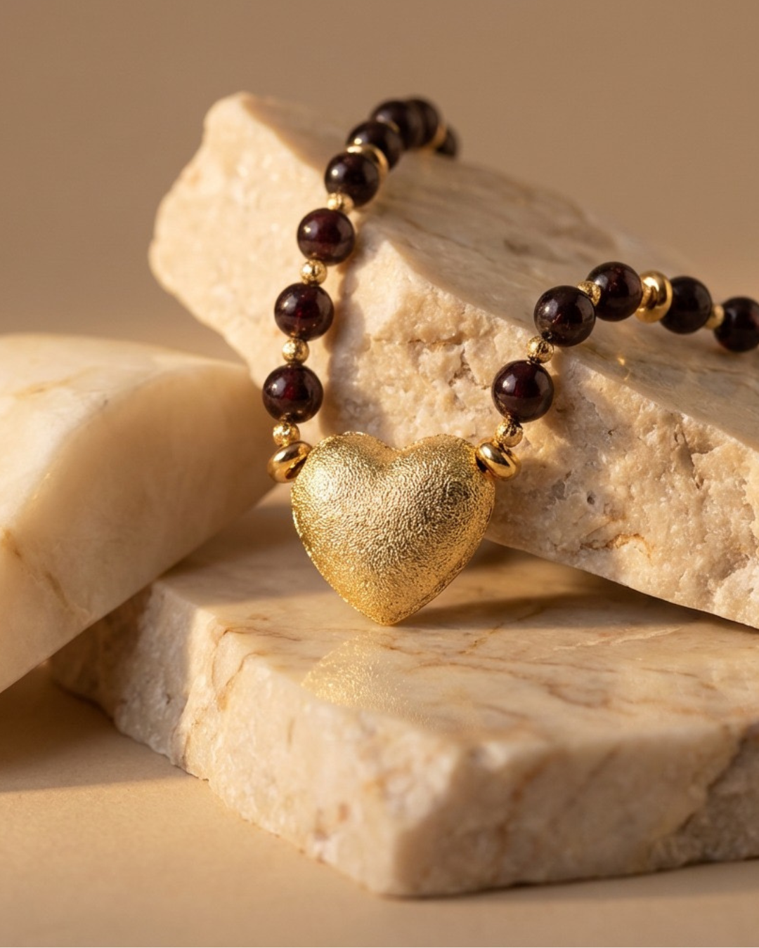 Collar corazón diamantado